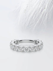 Round Cut Moissanite Eternity Diamond Wedding Band Mapple Gems
